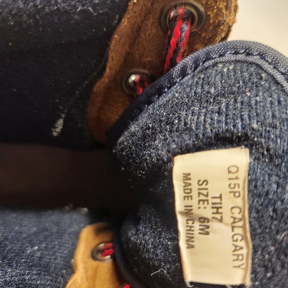 GH Bass & Co. Brown, Black, Red Laced Duck Rain Boots Women's Size 6 - Picture 11 of 11